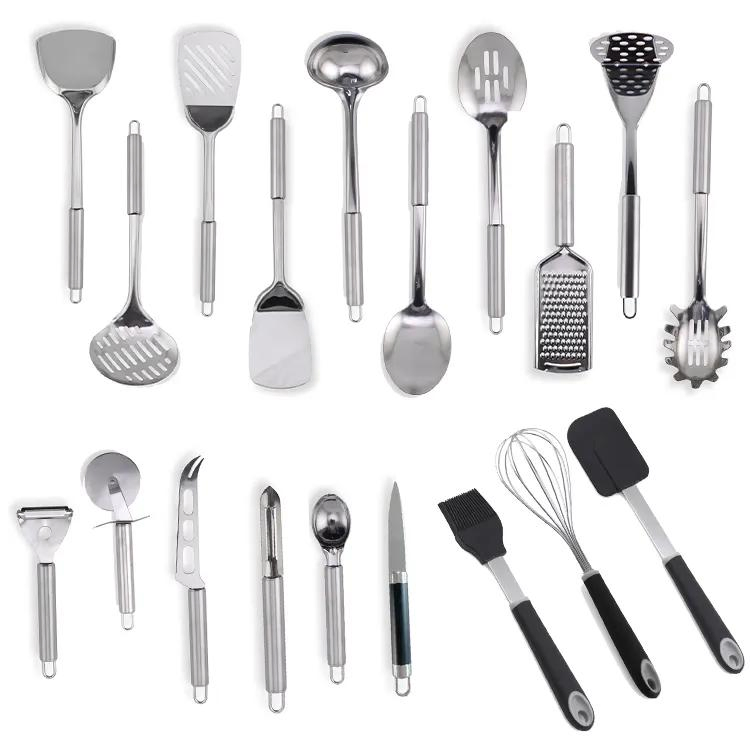 Home Business Camping Draining Spoon Use Kitchen Accessories Stainless Steel Kitchen Utensil Set Draining Spoon
