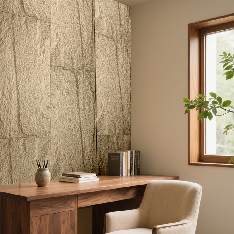 Fade-Resistant Thermal PU Stone Wall Sheets Exterior Commercial Building Facade System