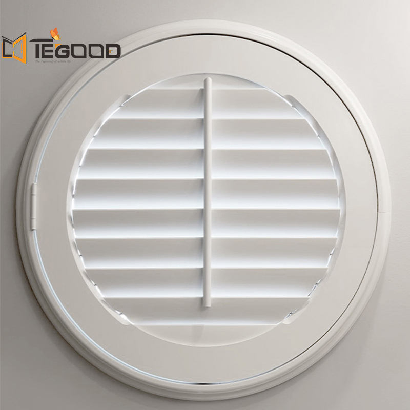 Factory Price Round Window Shutter Casement Louver Window Modern Aluminum Outdoor Operable