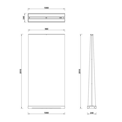 Tool-Free Setup 100*200 Double-Sided Roll up Banner Stand for Advertising