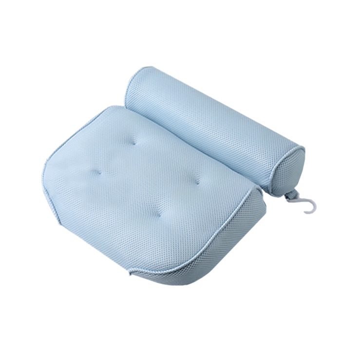 Hot-Selling 100% Polyester Washable 3D Air Breathable Bathing Pillows with Suctions