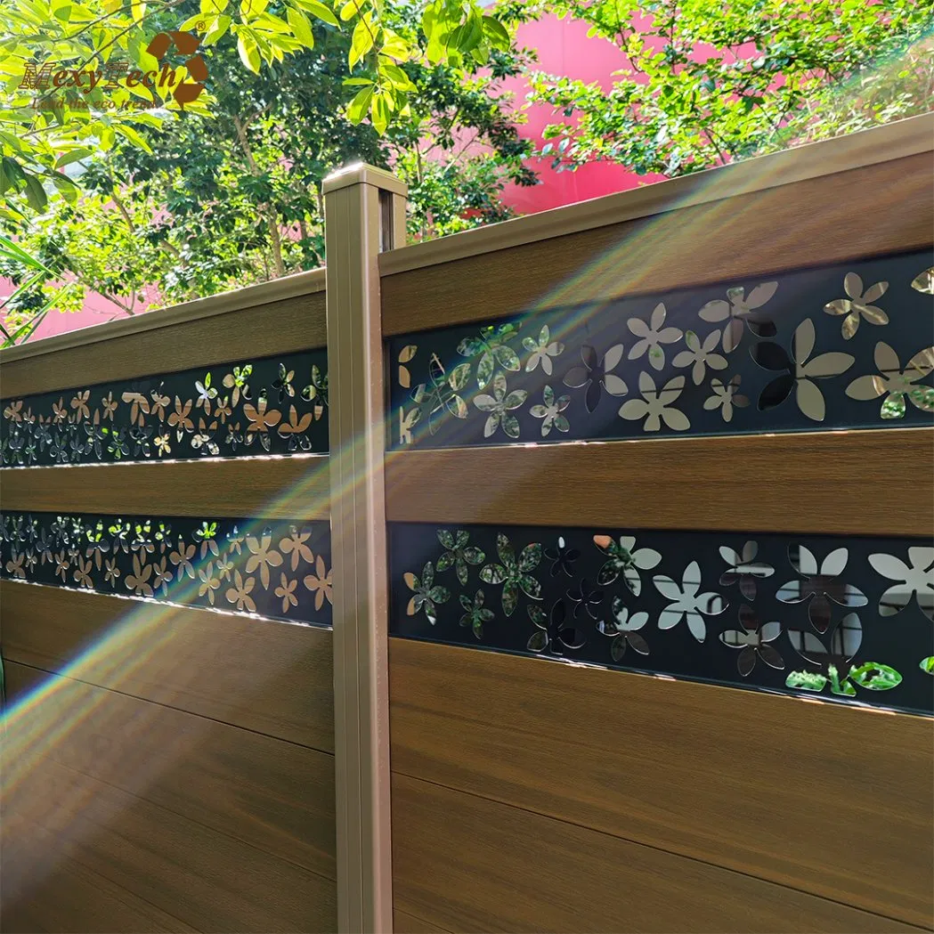 Mecofence Canada Design Residential Landscape WPC Woven Wood Composite Fence for Backyard