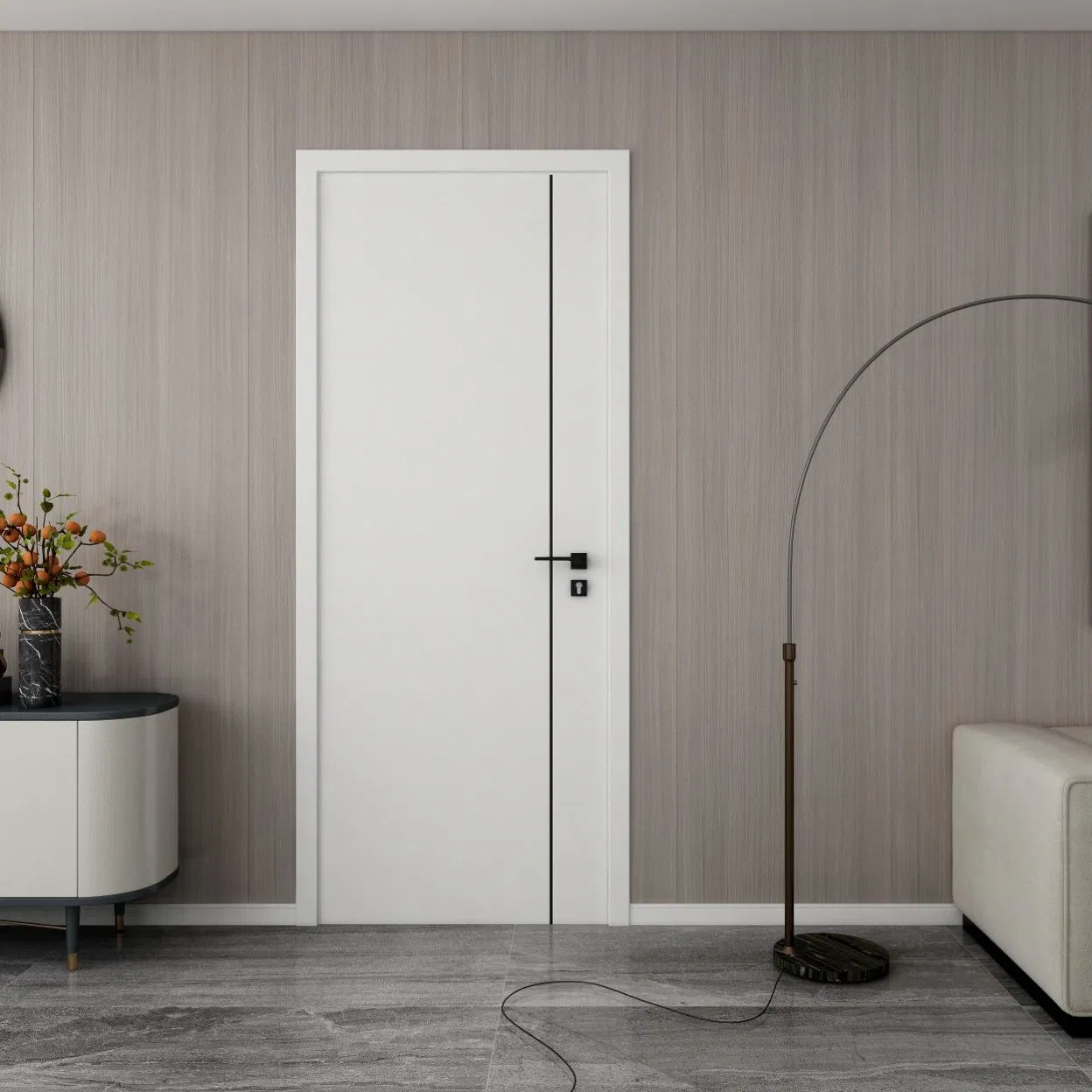 Fire-Resistant and Recyclable WPC Door Puerta De WPC Igní Fuga Y Reciclable