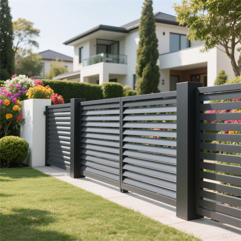 Factory Direct Sale Low Price Wrought Iron Privacy Corrosion Resistant Strong Aluminium Fence Panels Gates for Garden