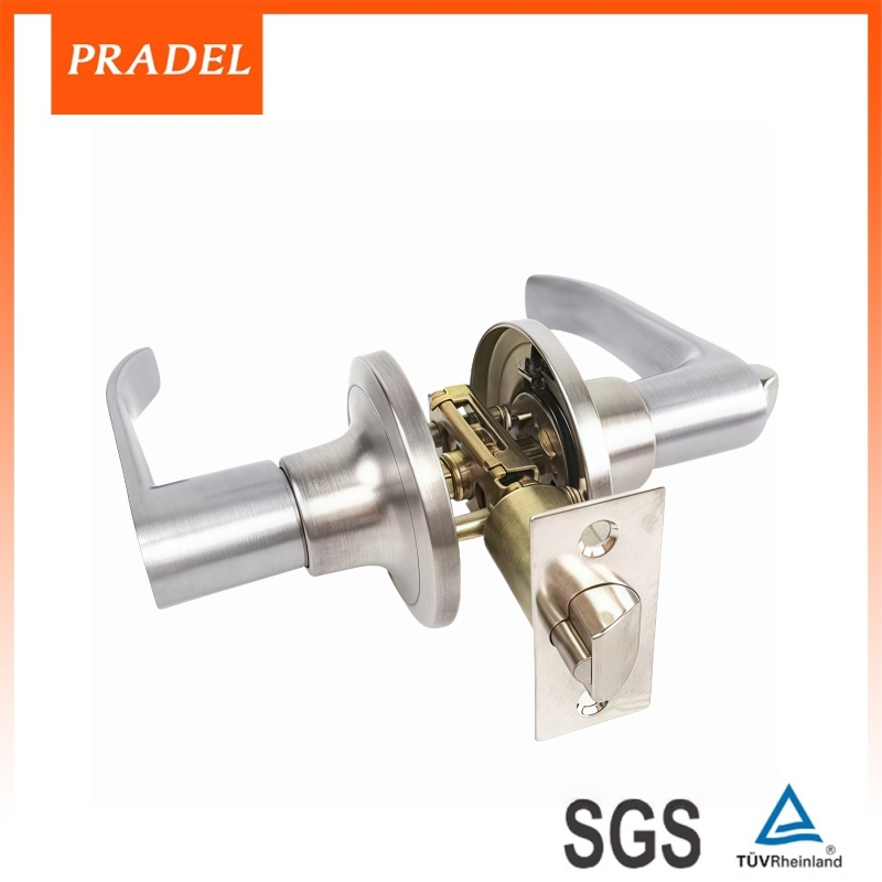 Mortise Luxury Furniture Hardwe Door Locks Set Alumina Hardware Handle for Home Interior Glass Handle Tubular Lock Mortise Wooden Door Handle Set Lever Lock