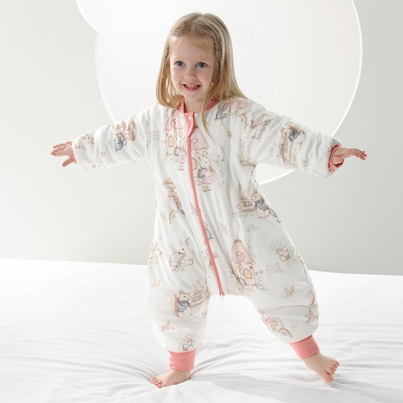 Safe Fabric Cotton Warm 3.5tog Toddler Sleeping Bags Anti-Bacterial Baby Sleep Sack