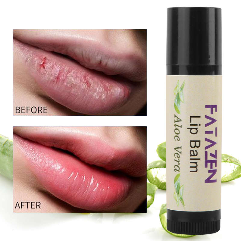 Exfoliating Moisturizing Lightening Skin Improve Lip Dullness Hydrating Aloe Vera Lip Balm