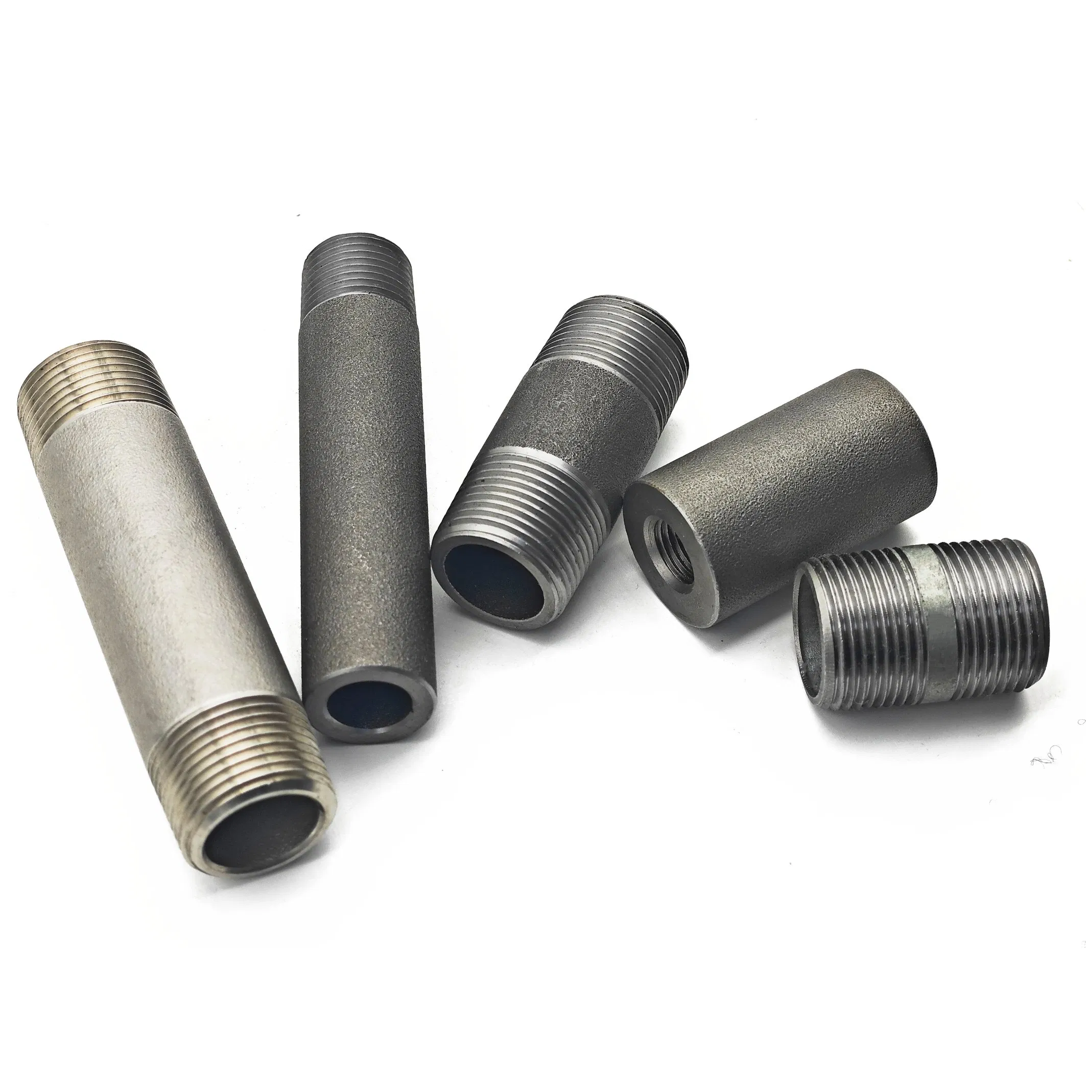 SS304/316 Male Bsp NPT Male Thread Galvanized Steel Threaded Nipple