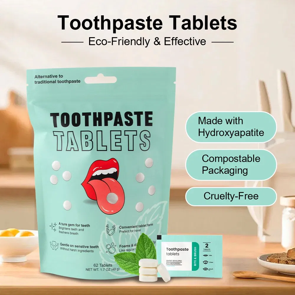 Fluoride-Free Toothpaste Tablets Portable Daily Use
