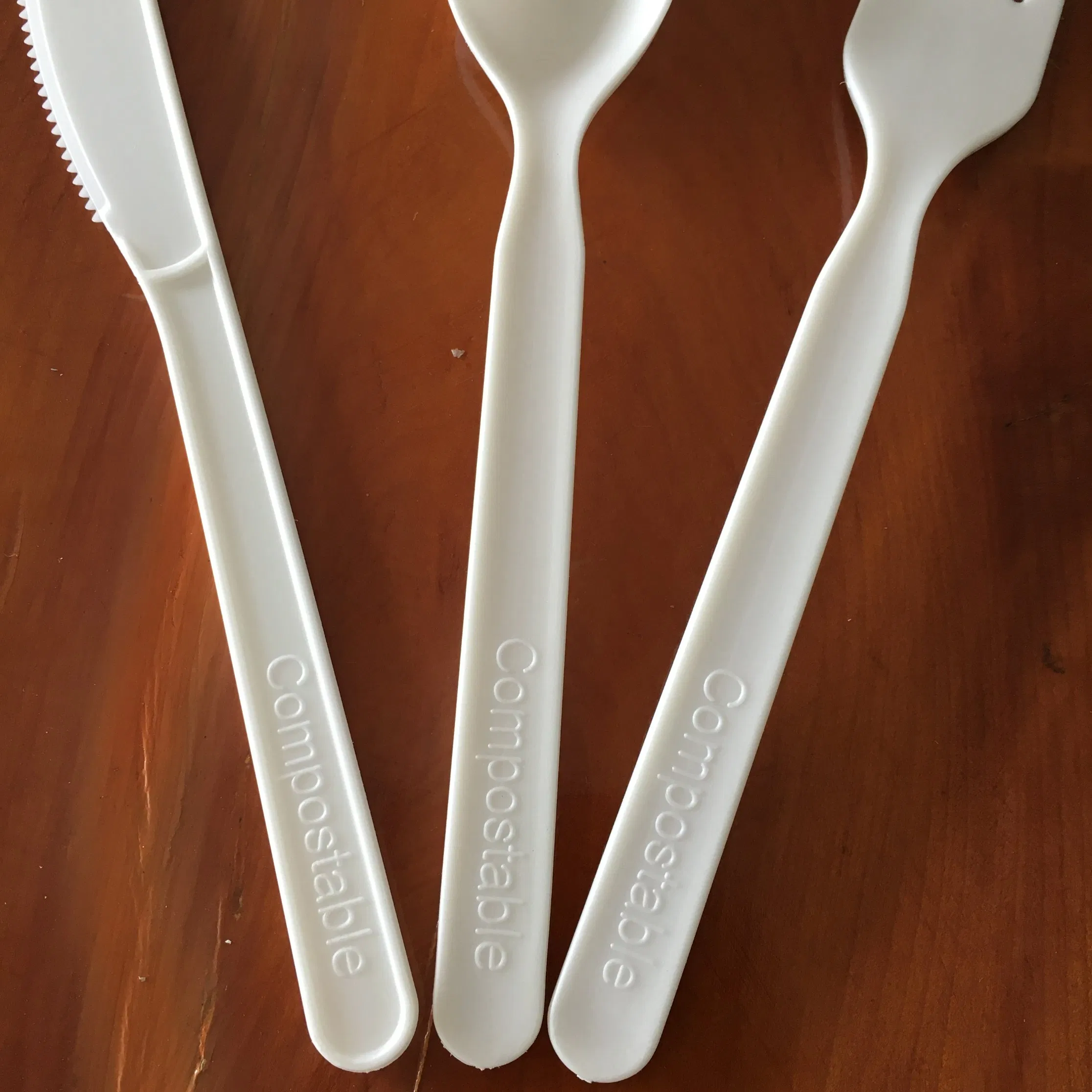 Disposable Utensil Biodegradable Spoon Compostable PLA Disposable Cutlery Kit for Parties