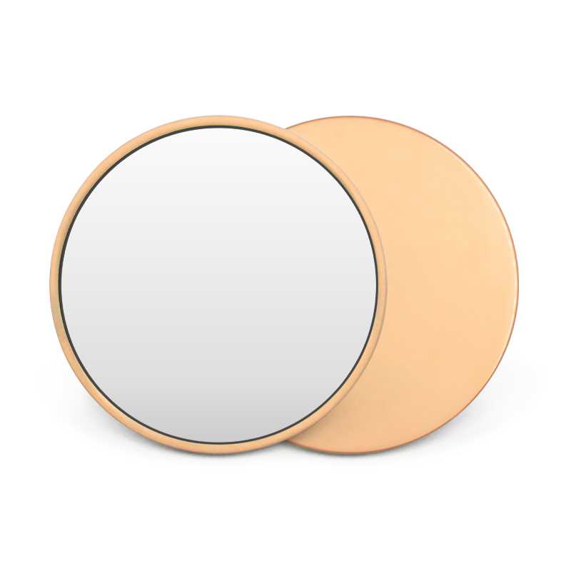 Factory Wholesale Small Metal Makeup Mirror Luxury Mini Hand Gold Personal UV Printing Sublimation Blank Custom Design Makeup Mirror