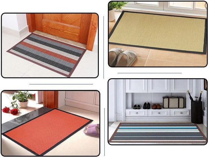 Znz PVC Kitchen Anti Slip 4mm Thickness Floor Mat PVC Foam Backing with Polyester Fabric Border