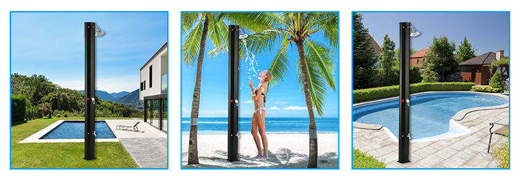 Manufacturer Outdoor Garden Shower Column Pipe Constant Temperature High Quality Solar Showerpatio Shower Fixture