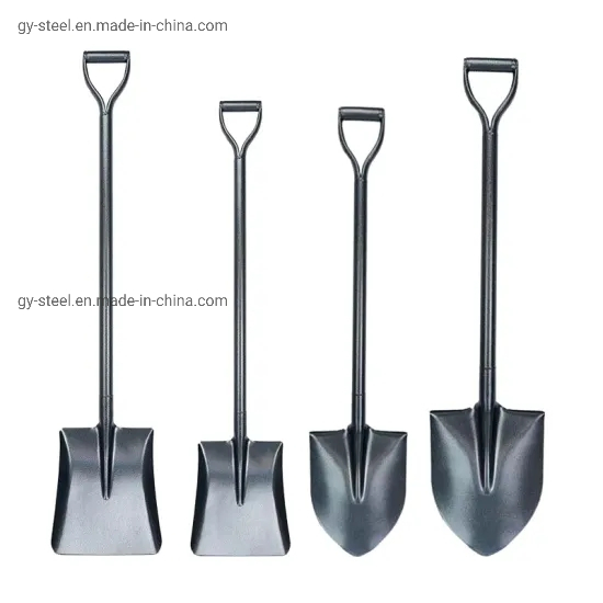 Metal Shovel with Handle with Special Steel Plates for Digging