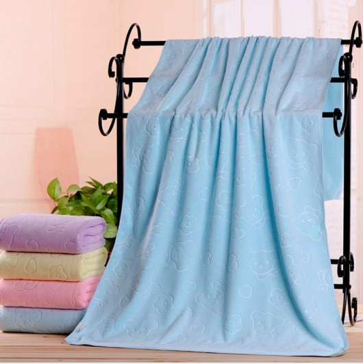 Biodegradable 70X140cm 300GSM Shower Towel Hotel Portable Body Cleaning Bath Towel