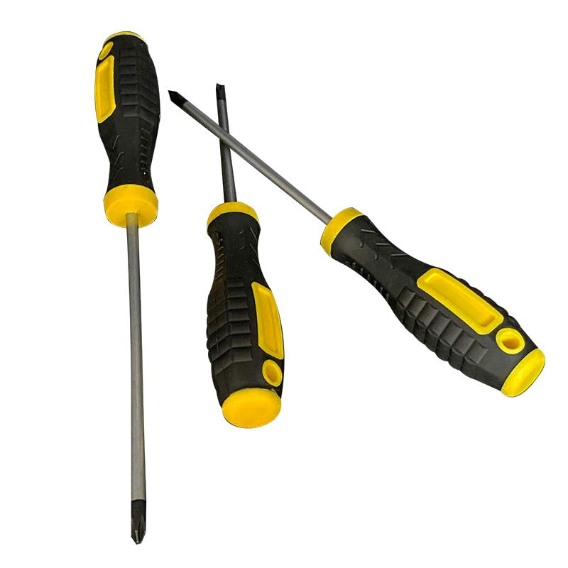 Black Plastic Screwdriver 4 "5" 6 "Flat-Head Phillips Screwdriver Strong Magnetic