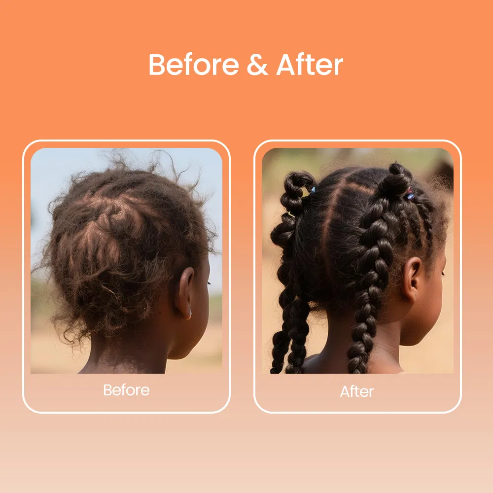 Private Label Organic Hair Care Treatment Kids Detangle Sulfate Free Curly Hair Shampoo and Conditioner for Frizzy Curl Hair