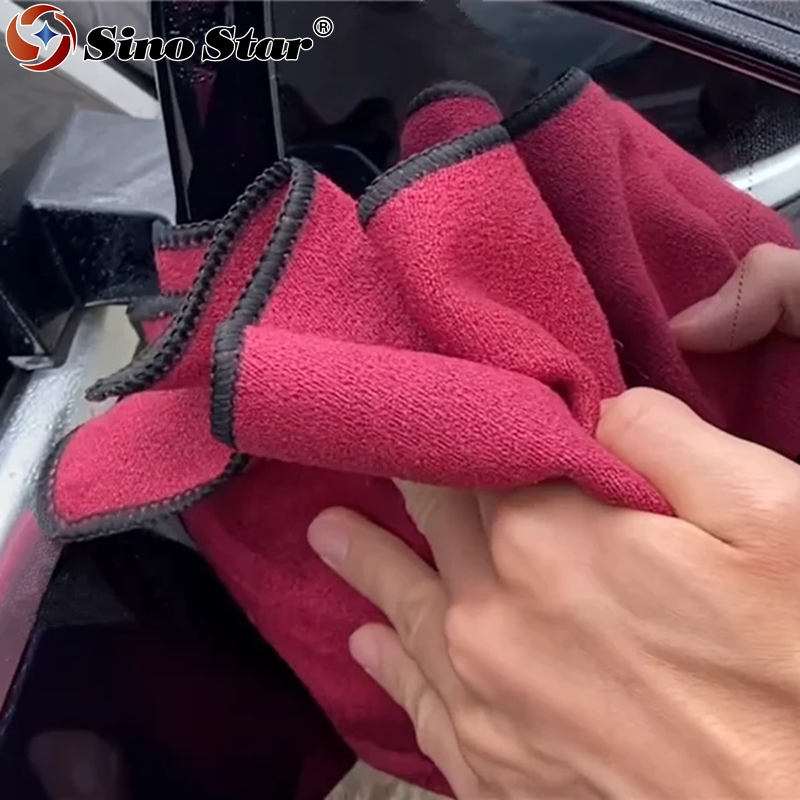 Microfiber Car Towel 40X40cm Custom Edgeless Mikrofasertuch Super Absorbent Micro Fiber Drying Detail Clean Towels for Car Wash