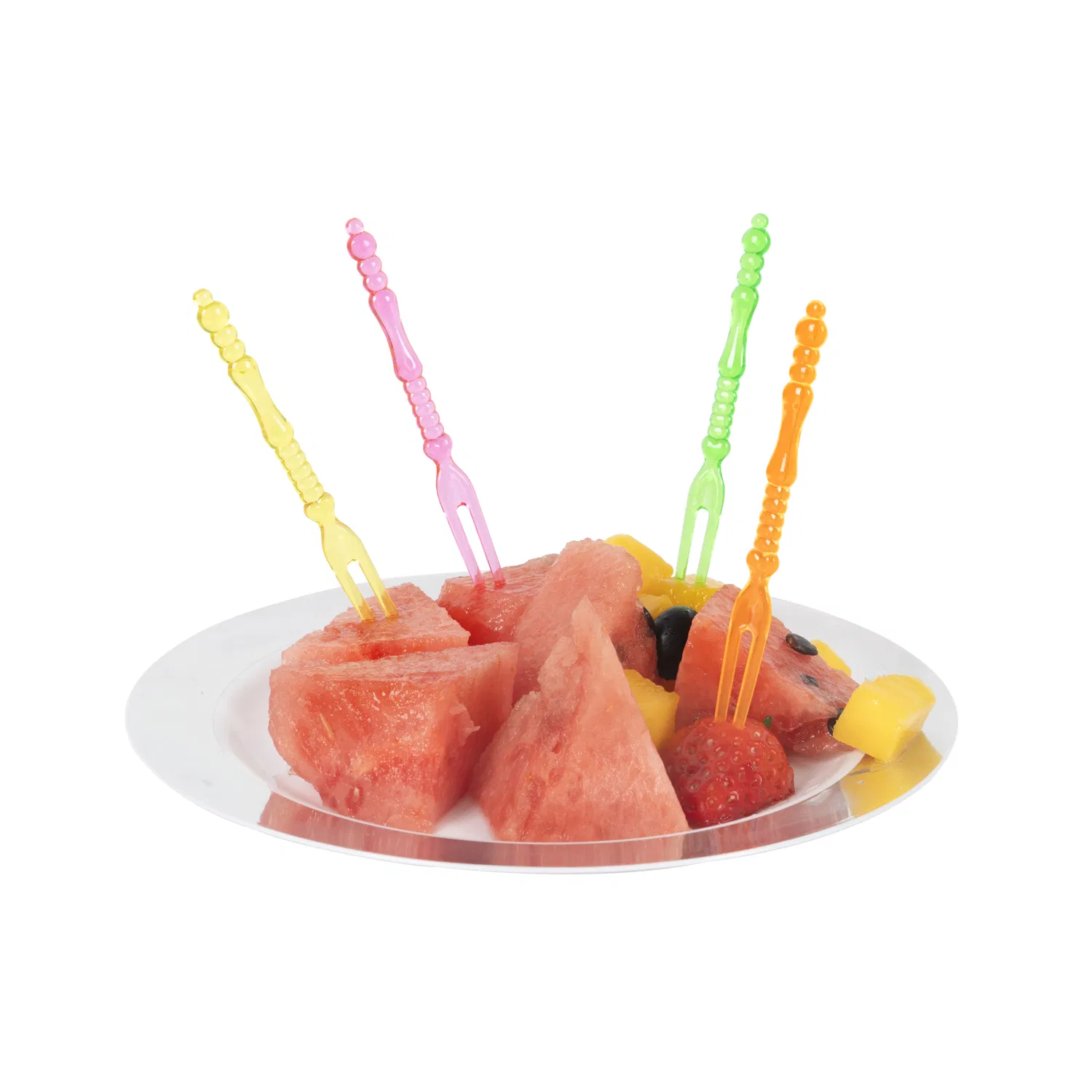 Creative Cartoon Fruit Toothpick Forks Snacks Dessert Food Picks Plastic Fruit Stick