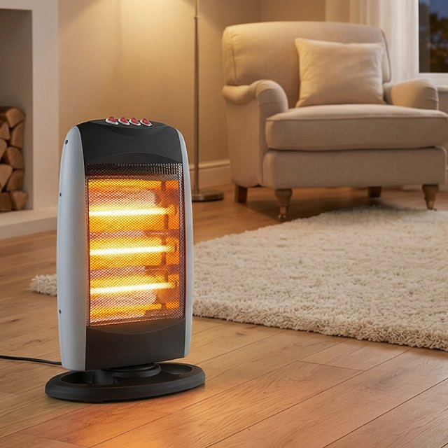 Energy-Efficient Halogen Heater for Quick Warmth in Any Room