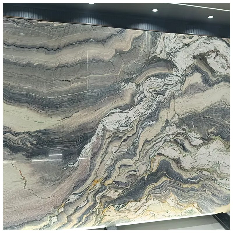 Brazilian Explosion Blue Quartzite Slabs for Countertops and Walls