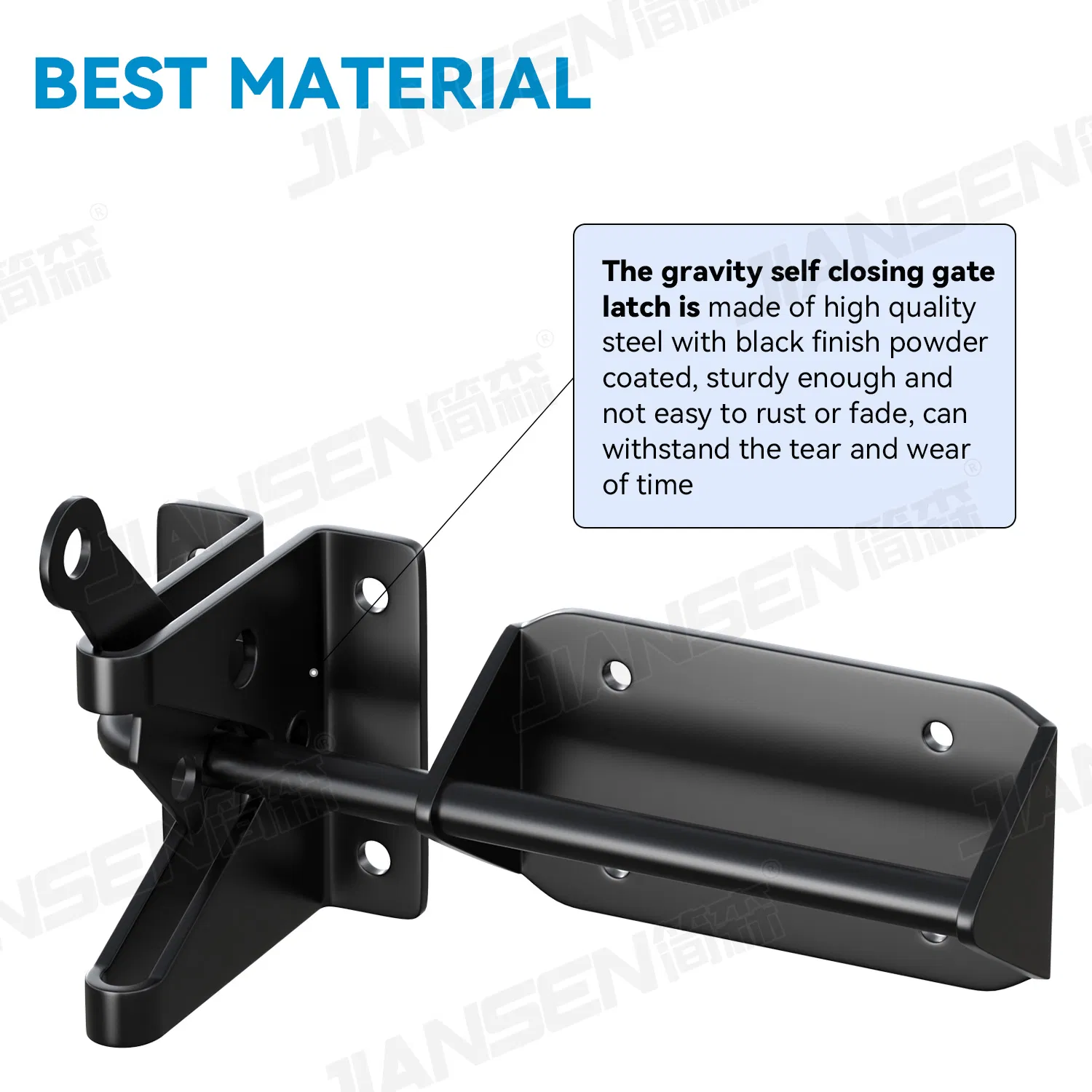 Premium Self-Locking Gate Latch for Wooden and Metal Fences