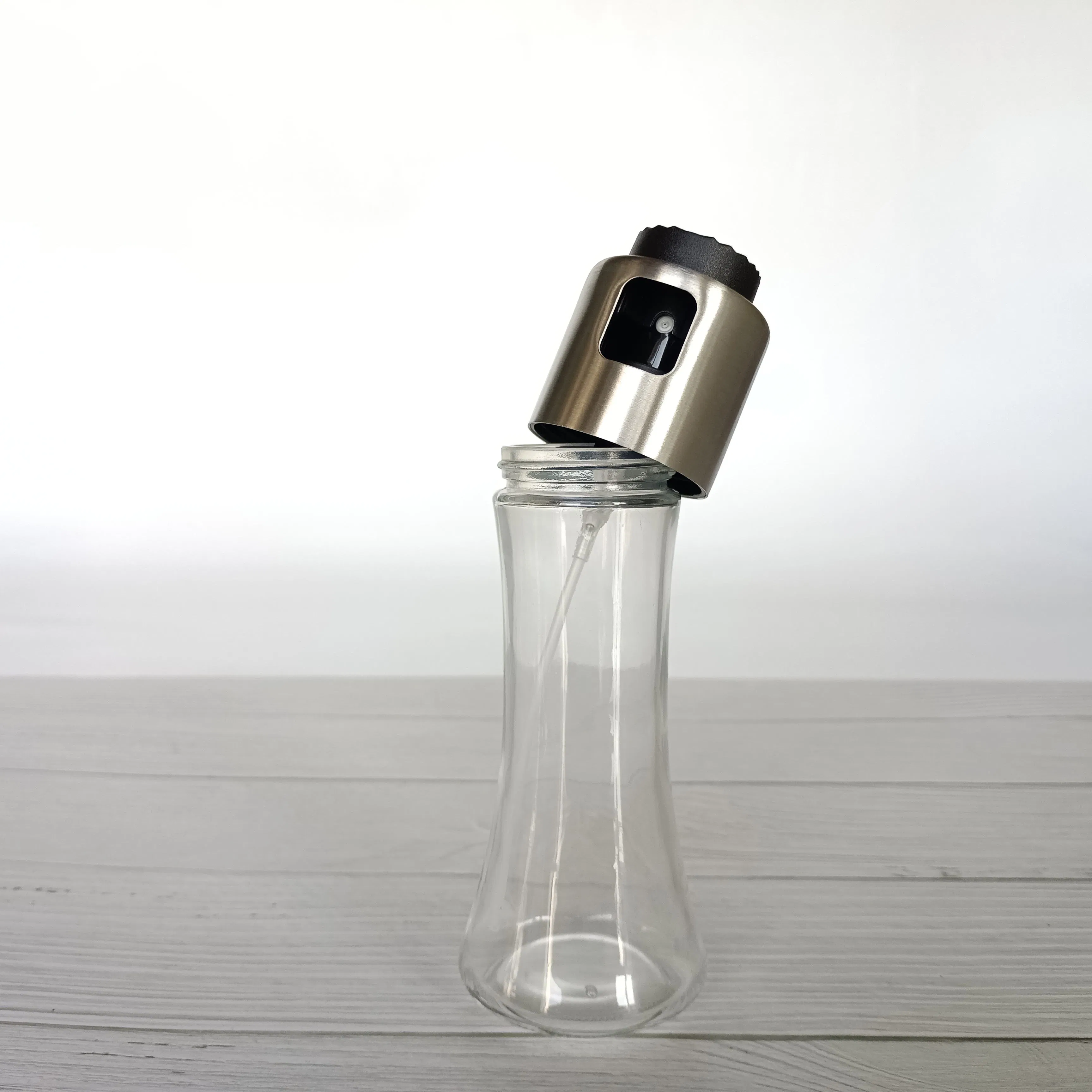 Kitchen Stainless Steel Push Type Oil Mister BBQ Salad Glass Oil Sprayer Bottle for Cooking