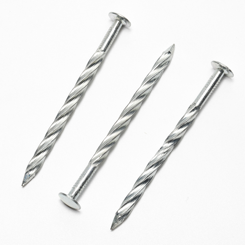 China Iron Nail Factory Hardware Construction Nail Twisted Shank 2''-6'' Galvanized Screw Nail