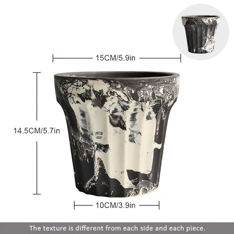 Unique Design Textured Glaze Ceramic Planters for Indoor Home Decor