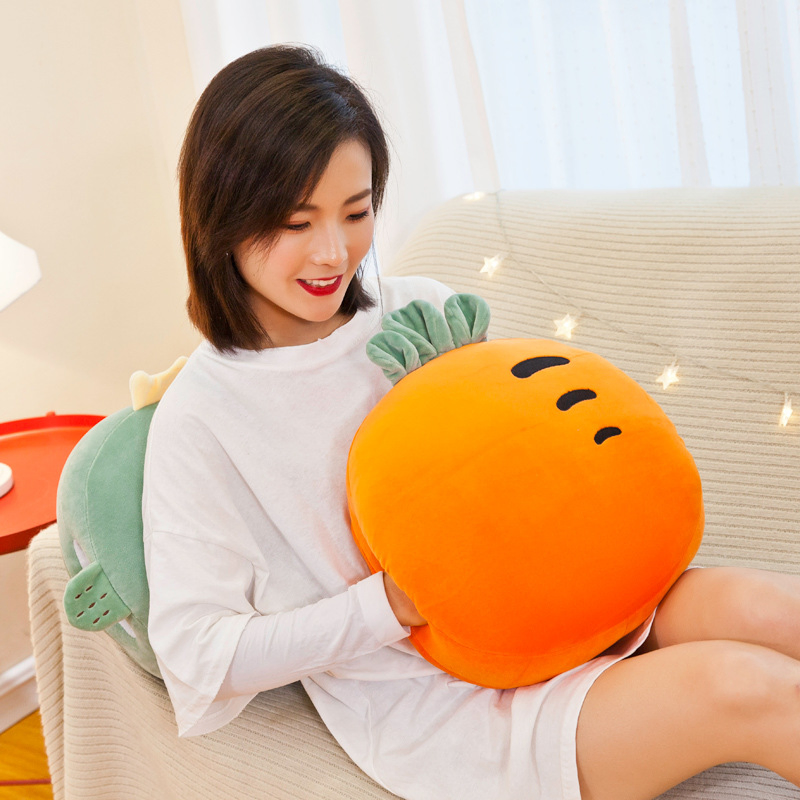 Home Travel Blanket with Stuffed Carrot 3 in 1 Plush Pillow Set