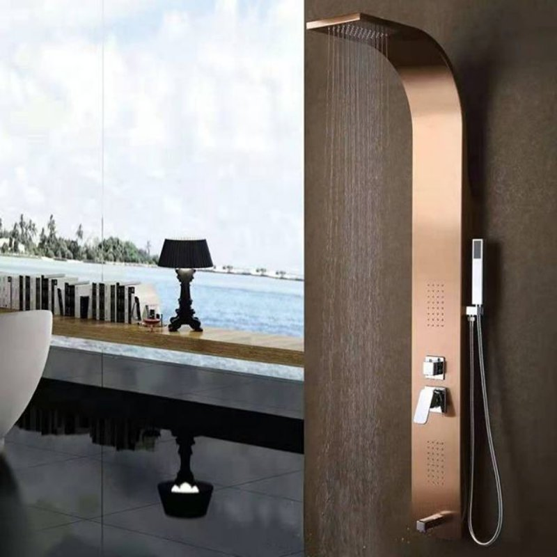 Luxury Bathroom Rainfall Shower Faucet System Massage Shower Panel