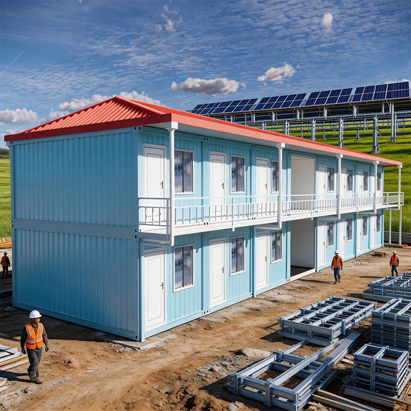 After War Rebuild Fast Built Low Cost Modular Apartment for Construction Site Workers Prefabricated House