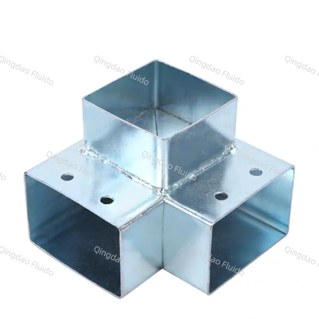 Galvanized Square Pipe Connector Tee Elbow