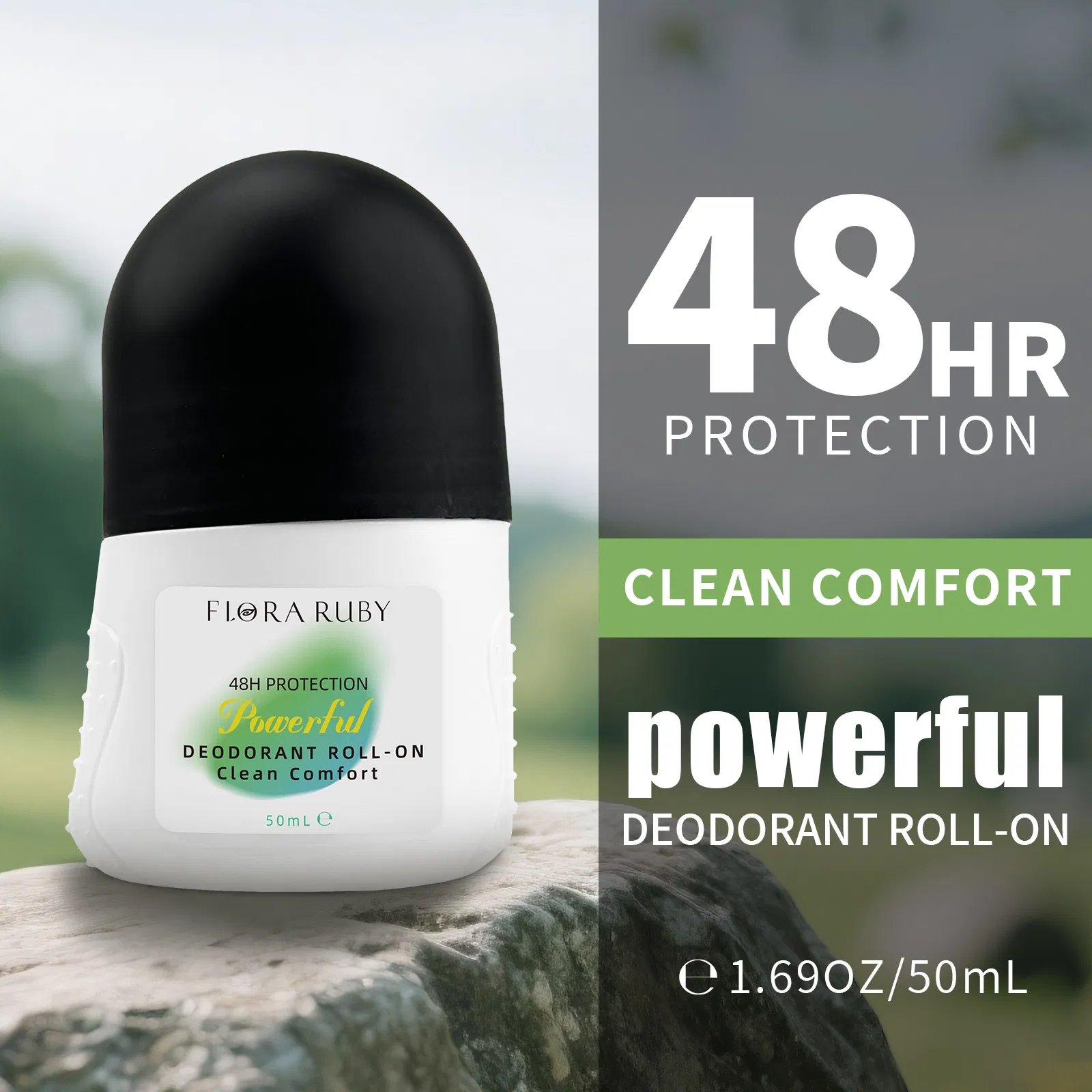 Gentle Refreshing Deodorant with Non-Irritating Organic Pearl Beads