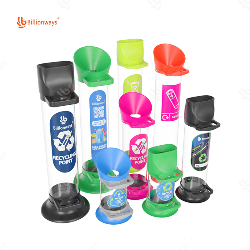 Battery Lucite Recycling Bin 10L Battery Recycling Tube Container Battery Collection Tube for Wholesale