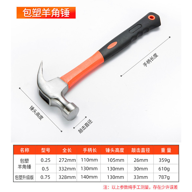 Heavy-Duty Claw Hammer Set with Shock-Absorbent Handles