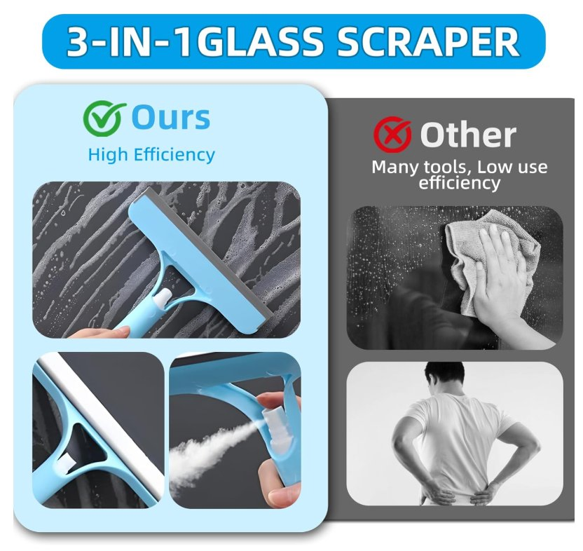 Window Cleaner Squeegee Brush Car Squeegee Cleaning Sponge