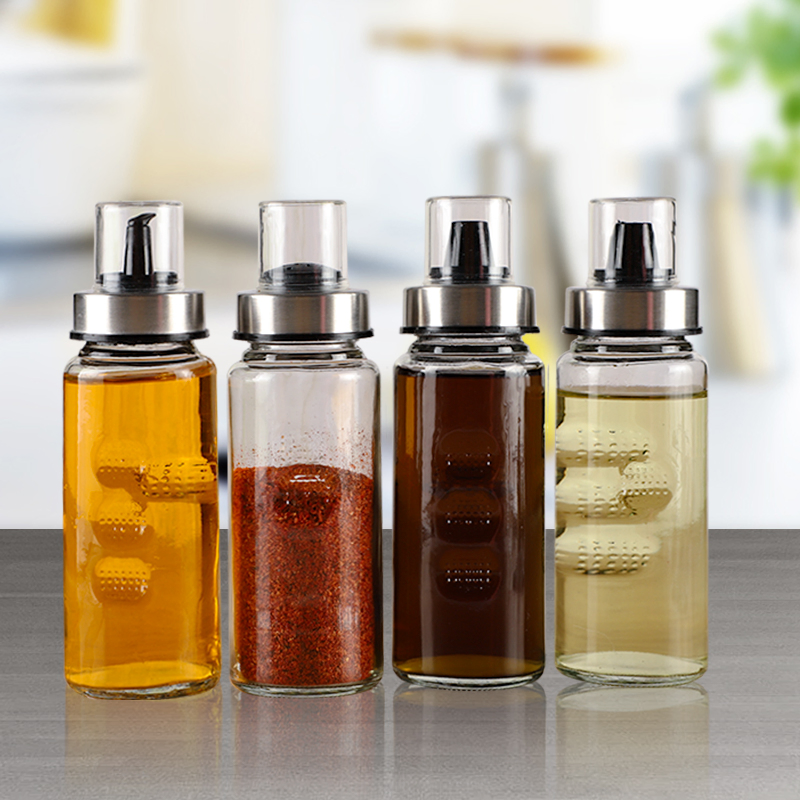 6oz 180ml Empty Oil Vinegar Bottle Cruet Glass Olive Oil Dispenser Bottle for Kitchen Cooking Oil Container