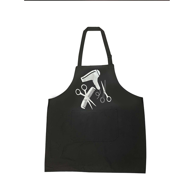 Hairdresser Apron, Heat Transfer Apron with Pockets, Hairstylist Apron, Work Clothes, Adjustable Kitchen Apron