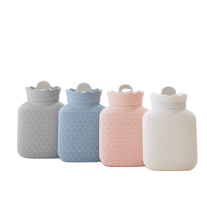 Wholesale 2021 Hot Selling Silicone Hot Water Bottle Rubber Hot Water Bag with Cover