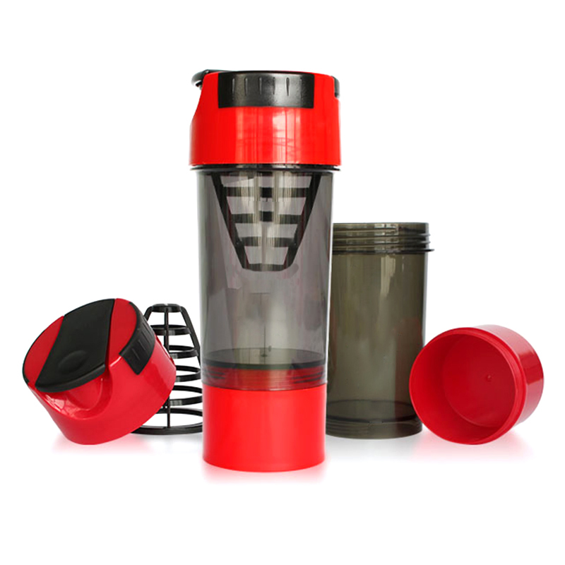 Bottle manufacturer 600ml Durable shaker bottle With one bottom container for travel