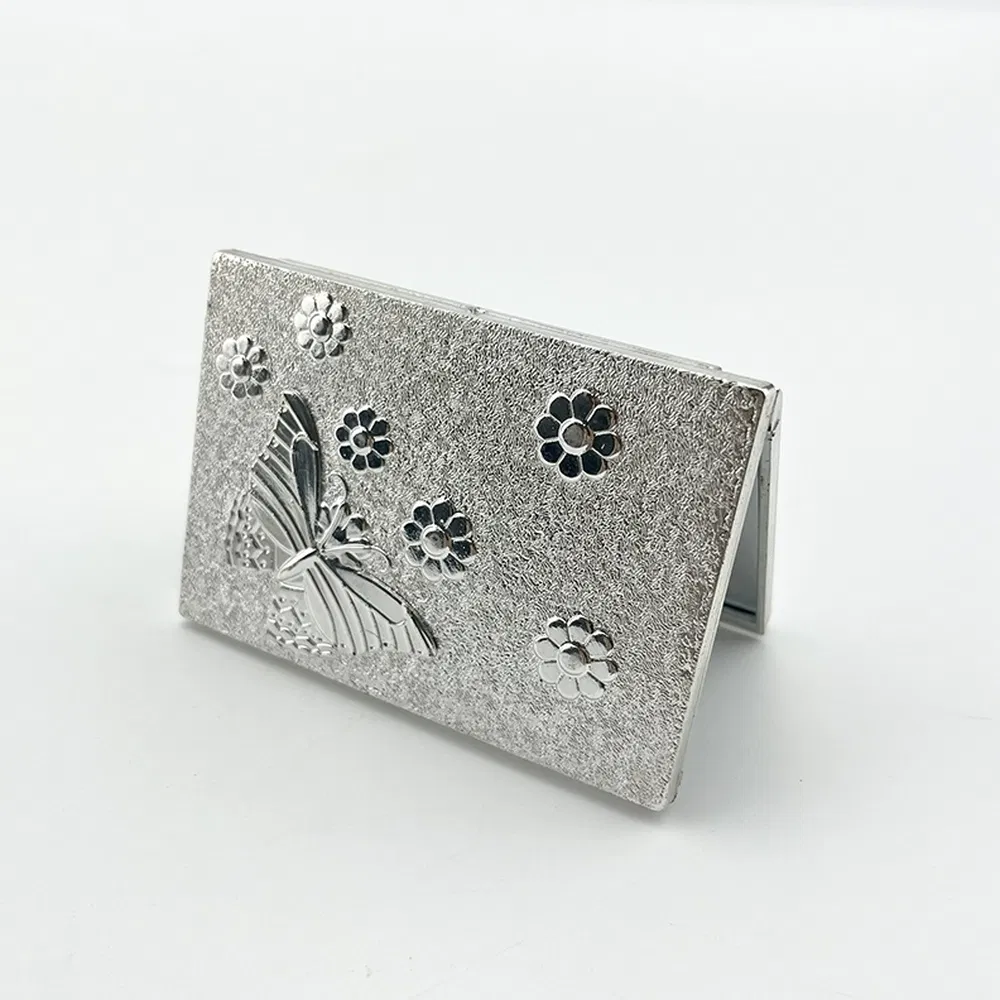 Custom Smooth Opening and Closing Reusable Portable Metal Compact Mirror