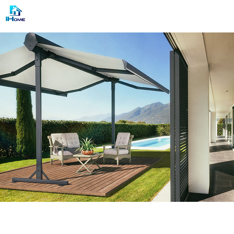 Fast Delivery Waterproof UV Protection Balcony Retractable Aluminum Electric Awning