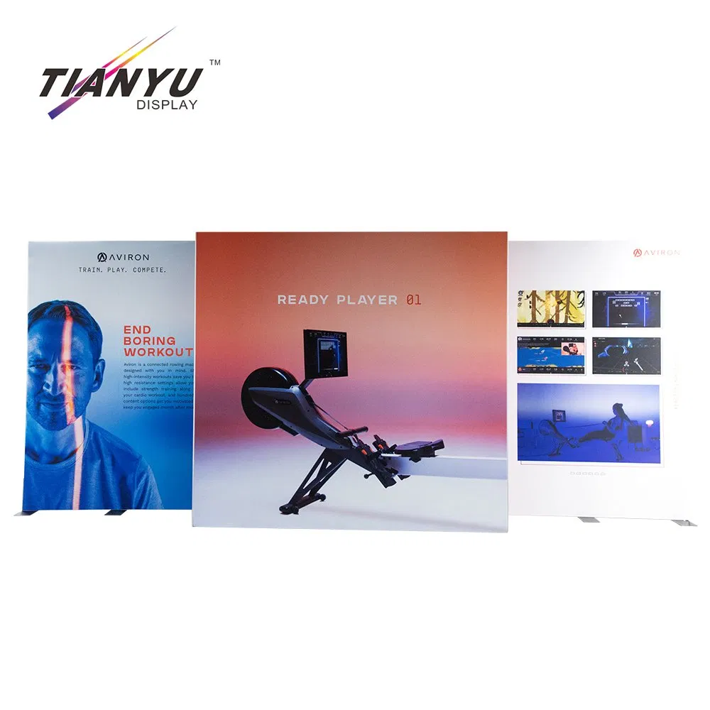 Tool Free Modular 10X10 Pop up Display LED Light Box Backdrop for Trade Show Booth