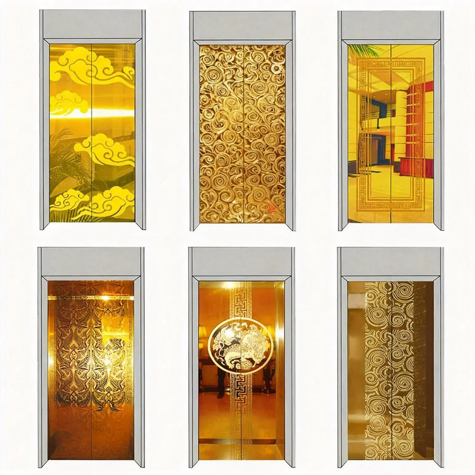 Premium Stainless Steel Elevator Car Panel with Unique Textured Design