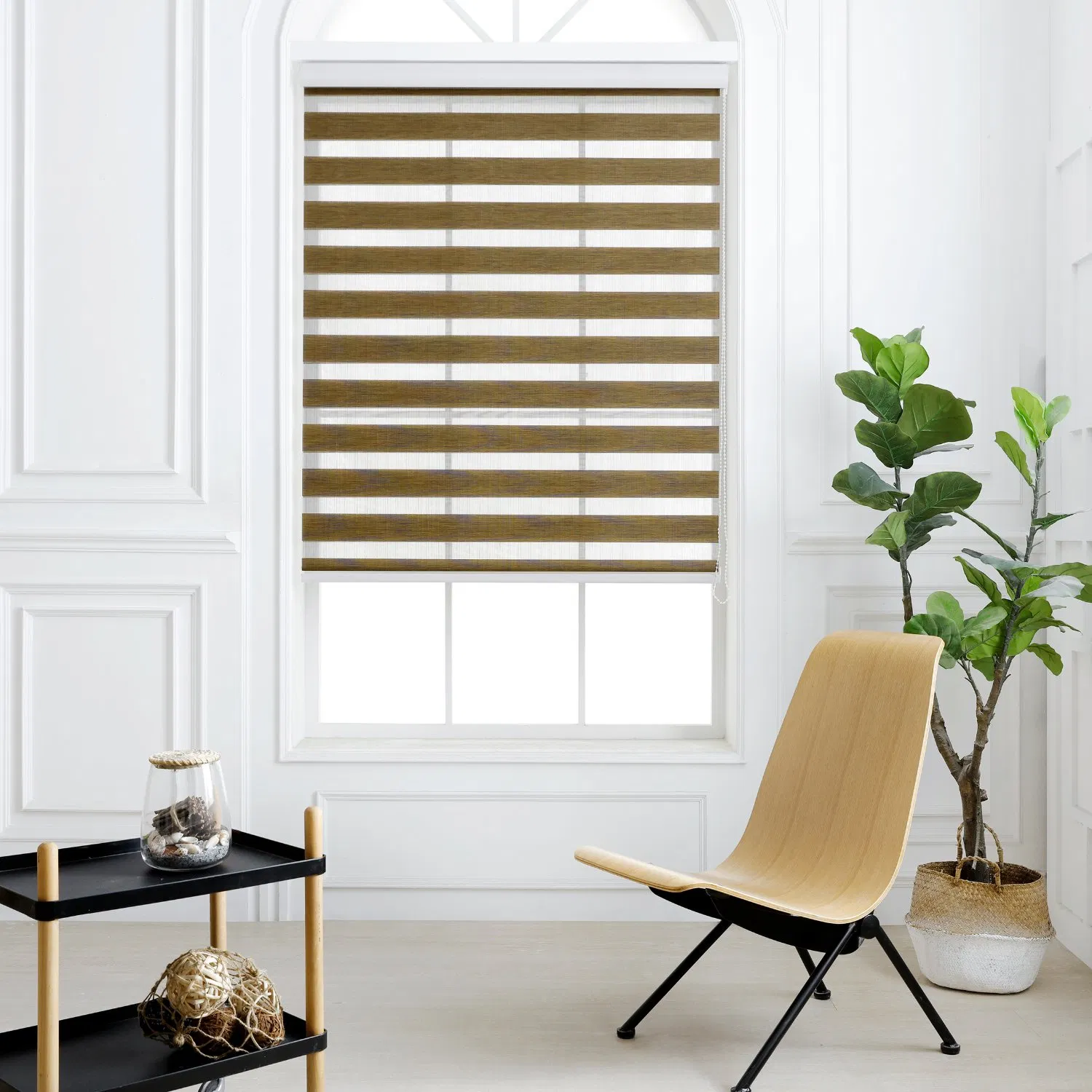 Customised Size Easy Installation Day and Night Window Roller Blinds Zebra Blind