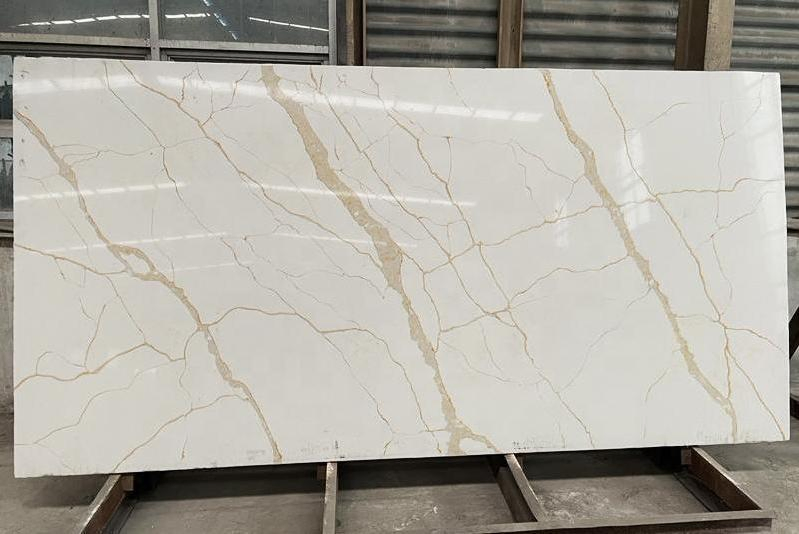 Horizon Good Quality Calacatta Cacarra Particle Slab Fob China