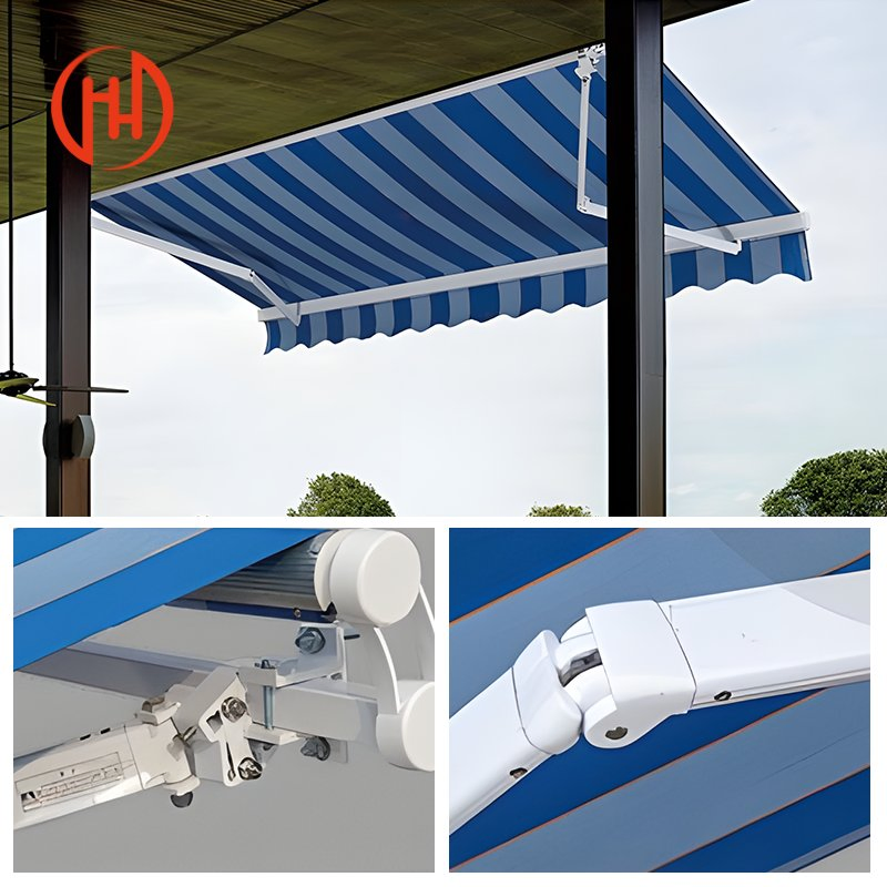 Electric Full Cassette Awning with Remote Control for Modern Terrace