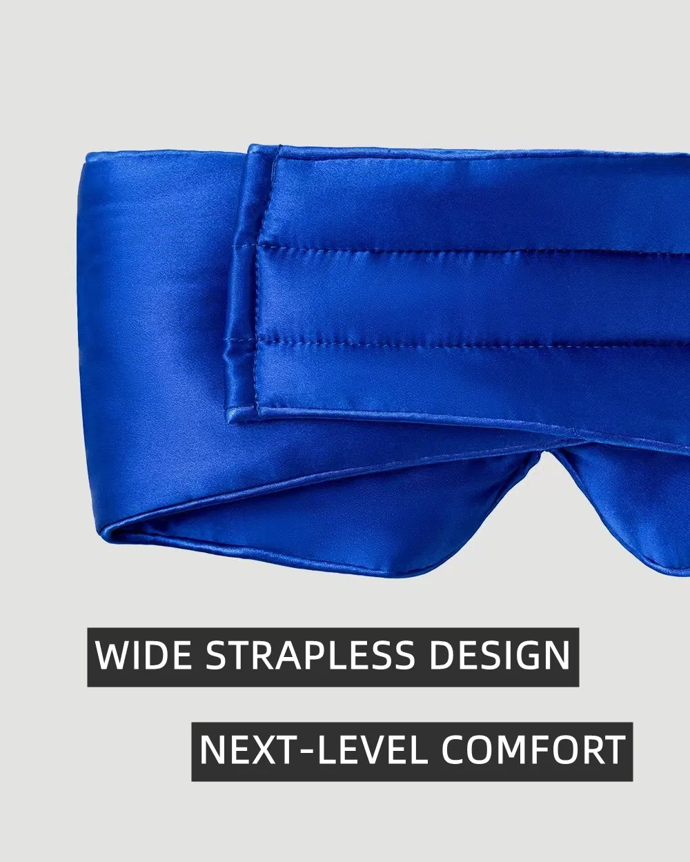 Custom Logo Wide Band Strapless Design 100% Pure Natural Mulberry Silk True Blackout Sleep Eyemask