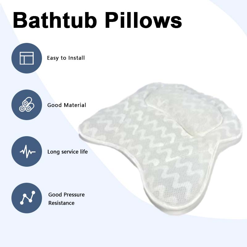Wholesale Suction Cup Bath Pillow Bathtub Headrest Pillow